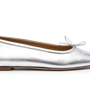 Aeyde Metallic Ballerina Shoes Silver 38.5
